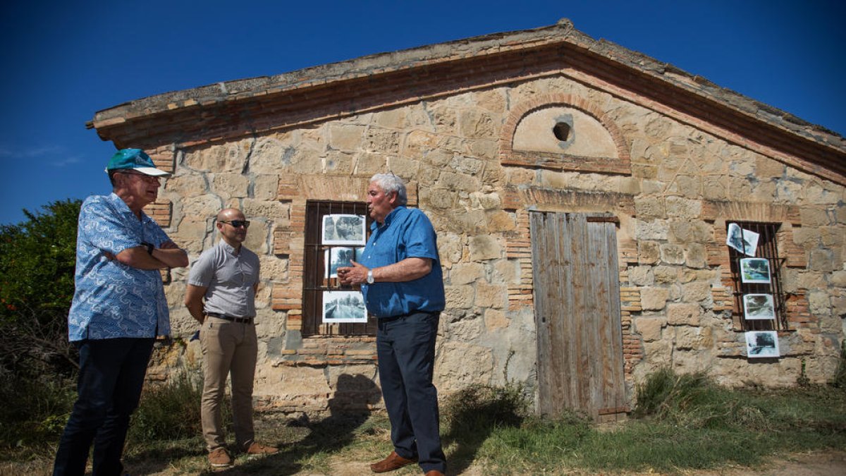 Inauguración de la vía verde de Arbeca a la que asisitió Amadeu Ros, Miquel Pueyo y Serge Pelegrí.