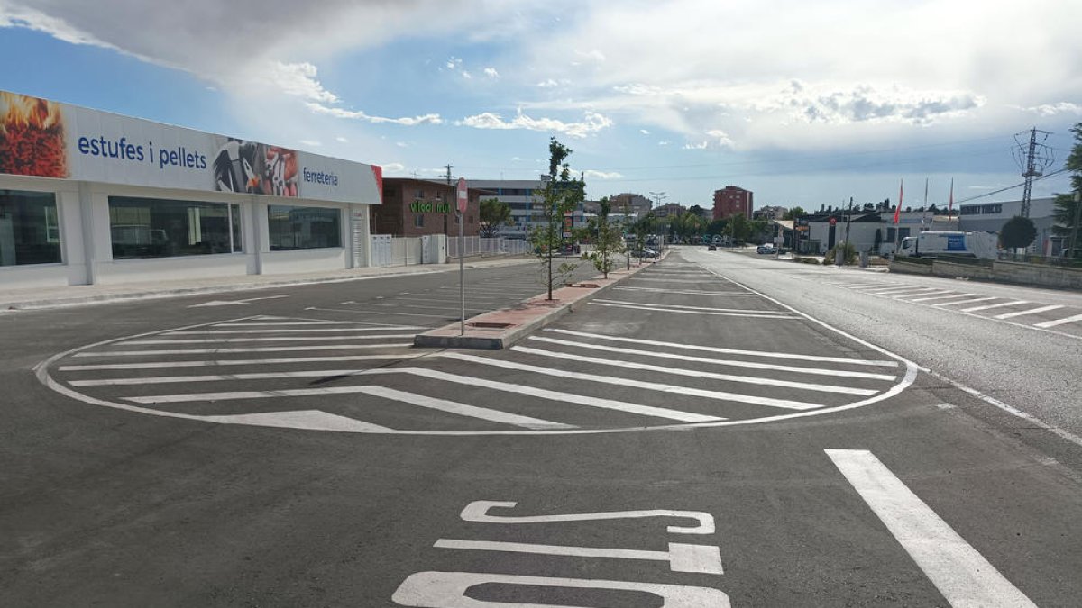 Imagen del nuevo tramo de la avenida de Cervera.