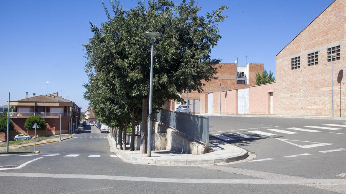 Imagen de las vías separadas por el talud que se consolidará.