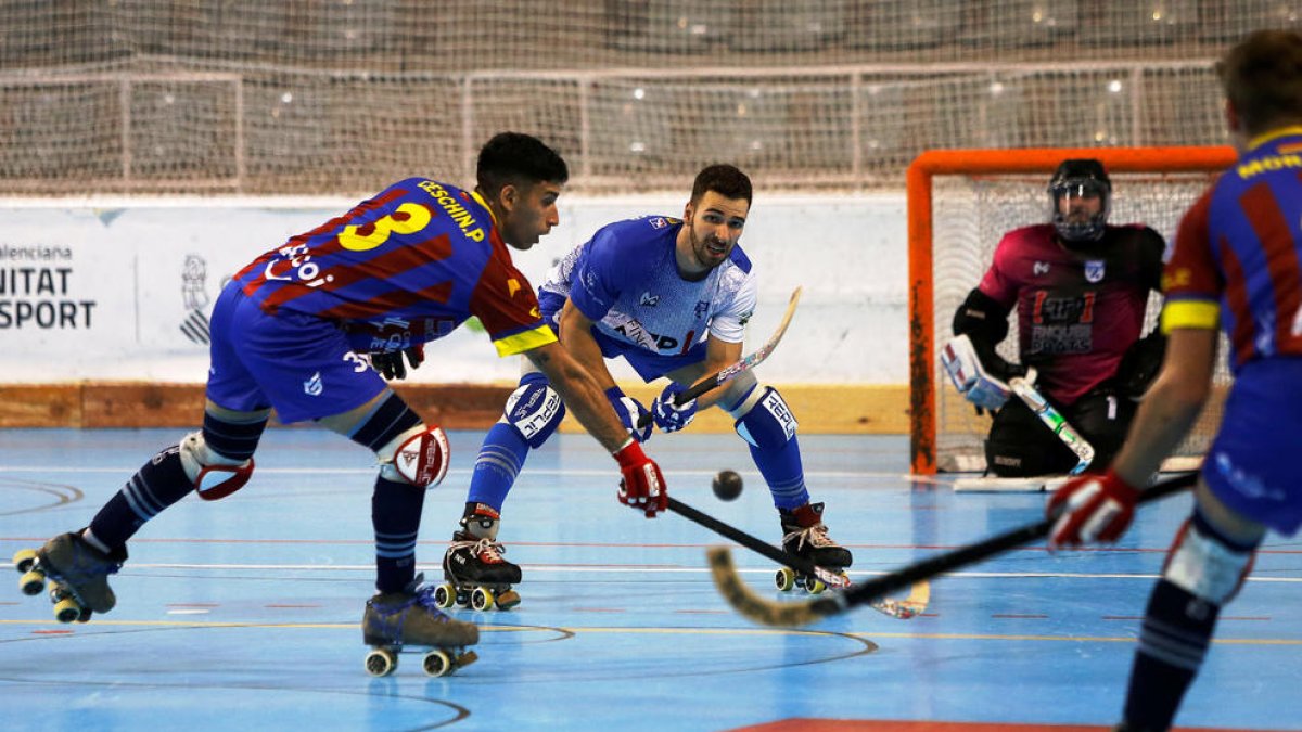 Nuno Paiva, pugnant amb l’italià Ceschin, va ser l’autor del primer gol llistat.