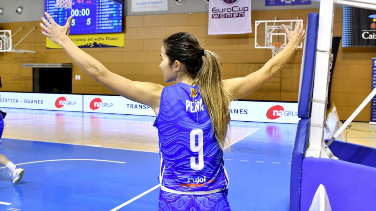 Laura Peña, después del triunfo del Cadí ante el Perfumerías Avenida en Liga regular