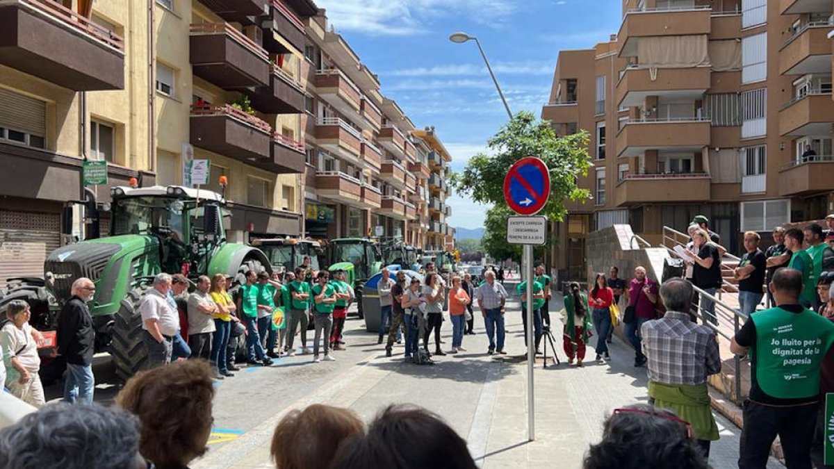 La concentración que se celebró ayer en Vic.