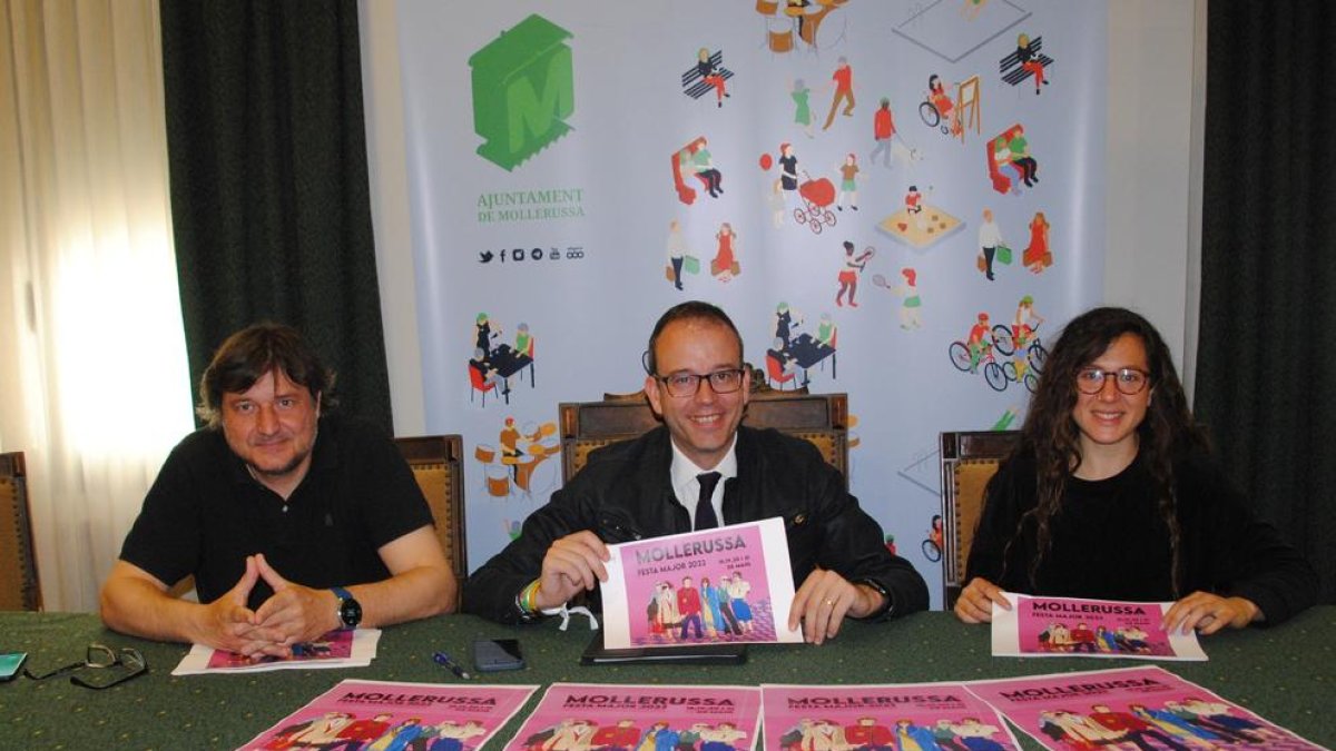 Àlex Culleré, Marc Solsona y Raquel Pueyo, en la presentación.