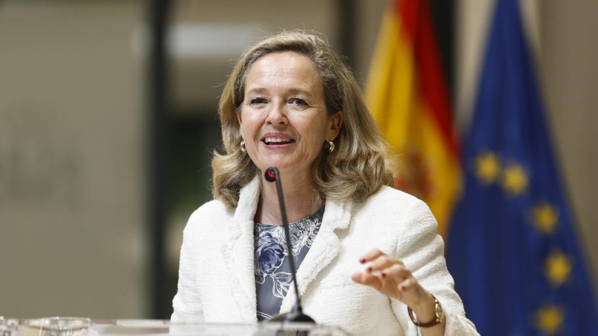 La ministra de Asuntos Económicos en funciones, Nadia Calviño.