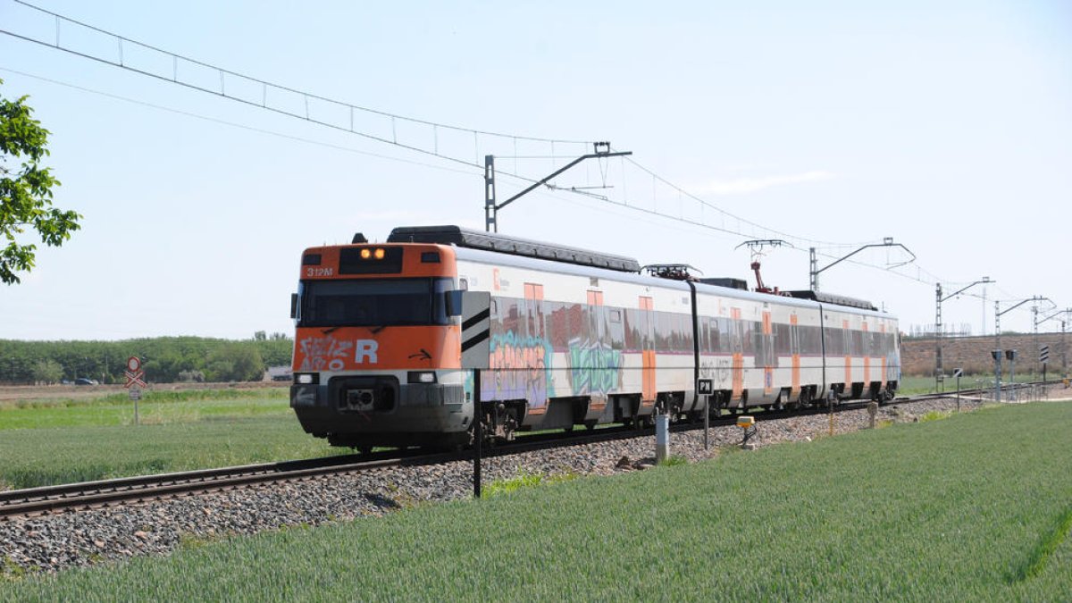 Imagen del tren parado en el lugar en el que se produjo el incidente.