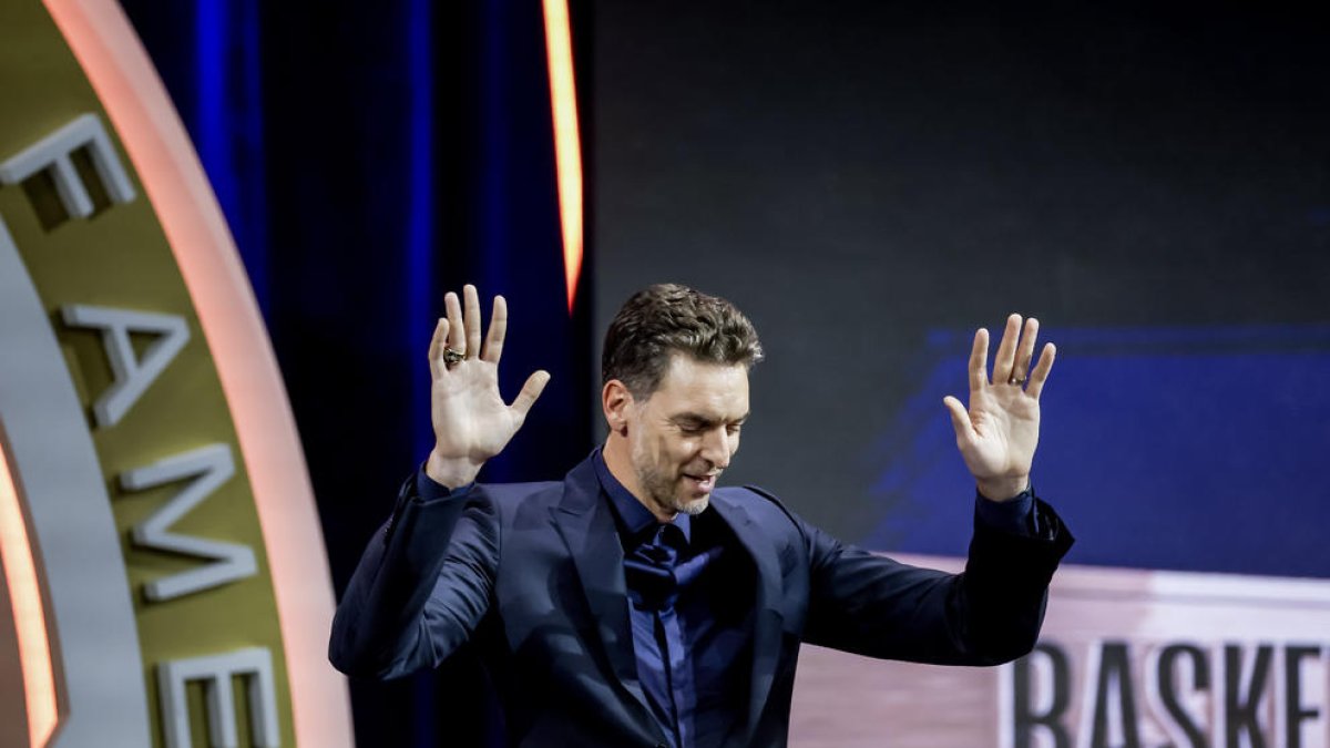 Pau Gasol va entrar en la llegenda amb la seua inclusió al Saló de la Fama de l’NBA.