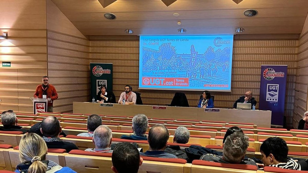 Imatge del comitè territorial d’UGT celebrat ahir a Lleida.