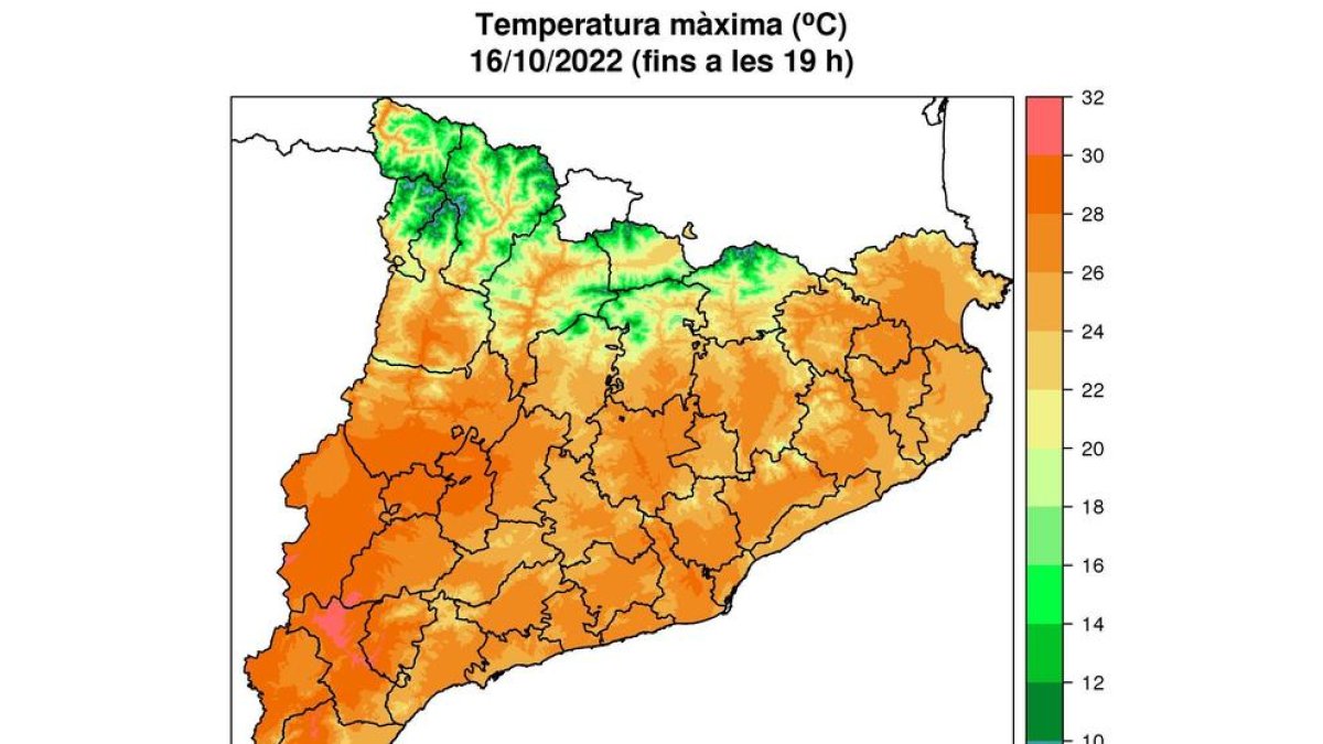 Temperatures estiuenques al mig de la tardor a Lleida