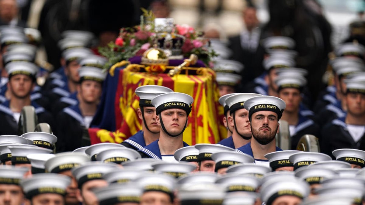 Un moment del funeral d'Elisabet II.