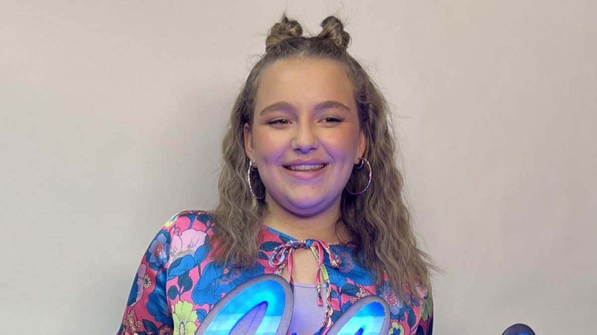 La balaguerina Maria Fernández, instants abans de l’actuació.