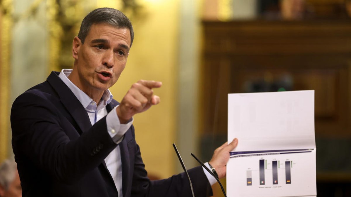 El president del Govern espanyol, Pedro Sánchez, al Congrés.