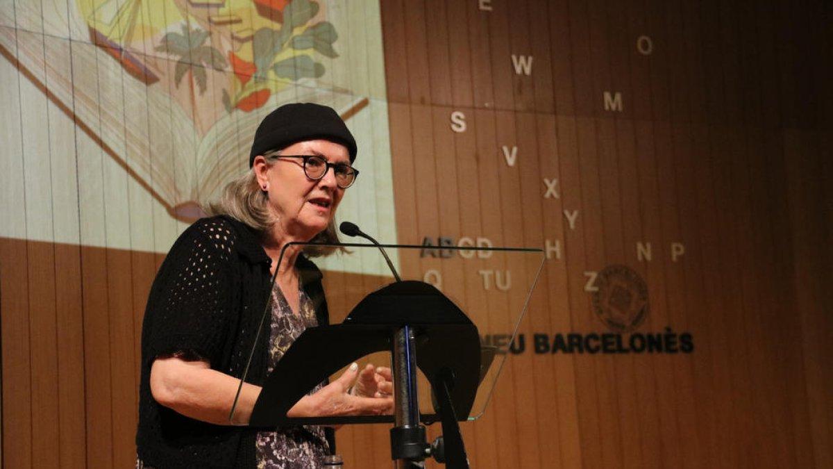 L’autora de Saidí Mercè Ibarz va agrair ahir el Premi Trajectòria que li atorgarà la Setmana del Llibre.
