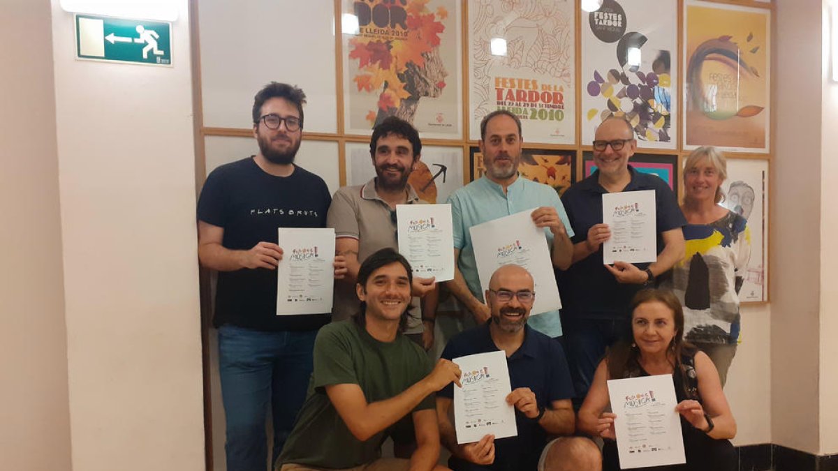 Presentació ahir de la festa musical, amb deu escoles de Lleida.