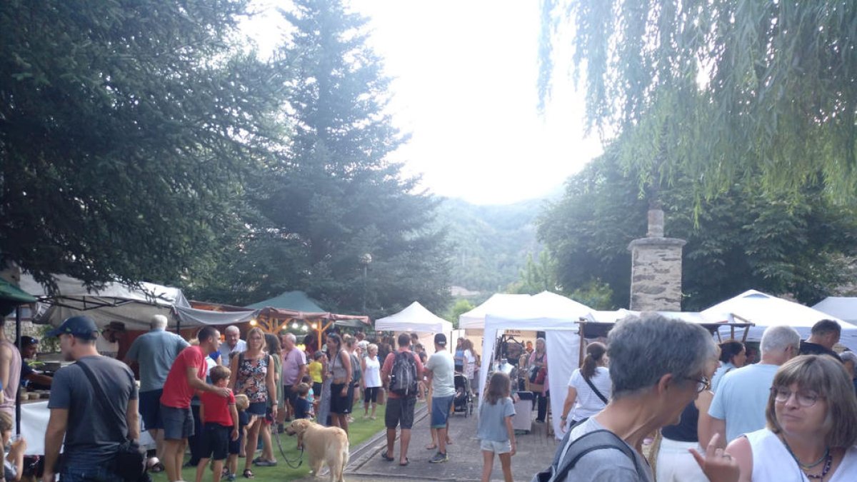 Visitantes en la XXVI Fira d’Artesans de les Valls d’Àneu.