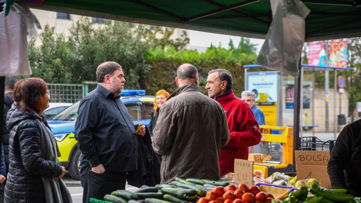 Oriol Junqueras va visitar ahir Martorell per donar suport al candidat d’ERC a les municipals.