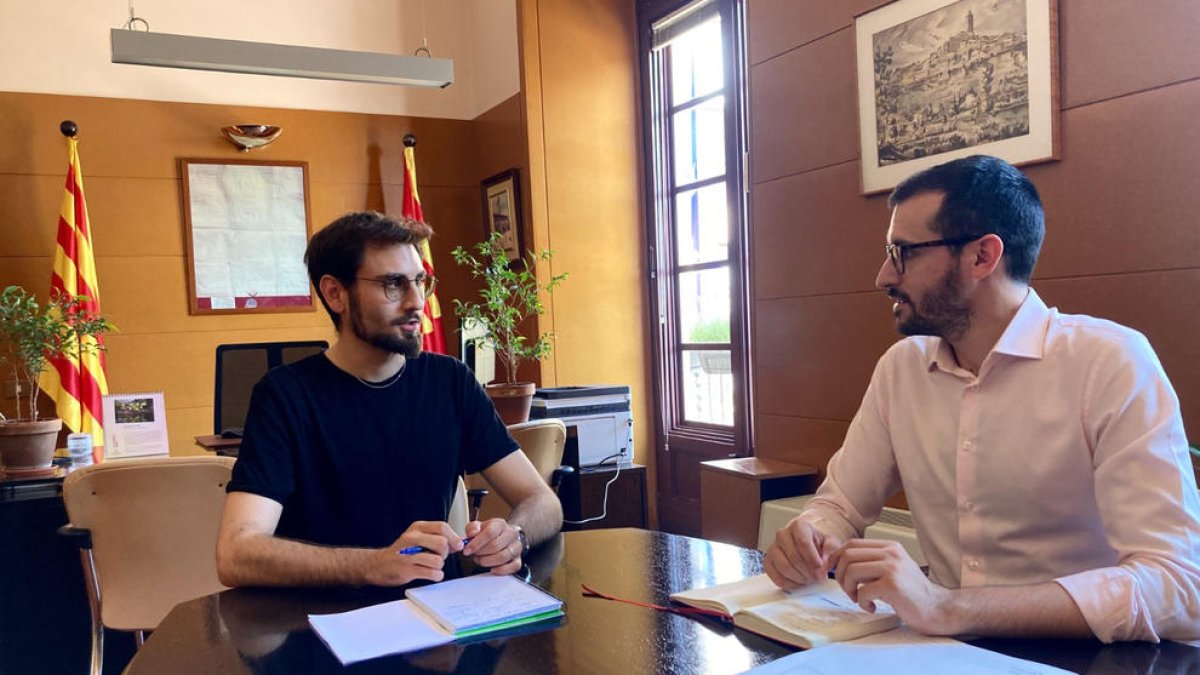 La reunión entre el alcalde de Cervera y el concejal de Igualada.