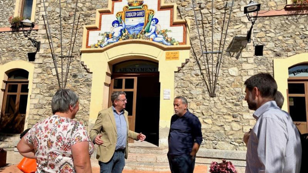 Talarn, a la izquierda, en su visita a Martinet.