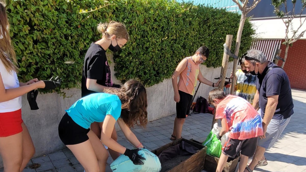 Campo de trabajo en Les Borges durante el verano de 2021.