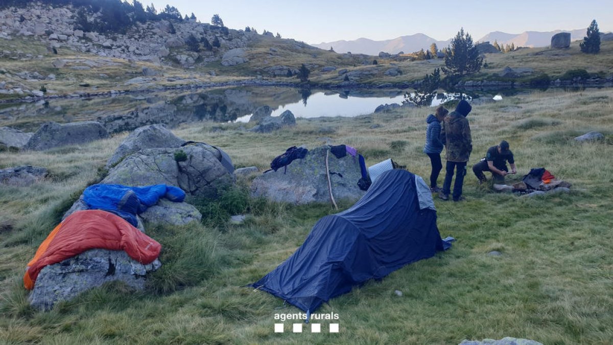 Imagen de una de las acampadas.