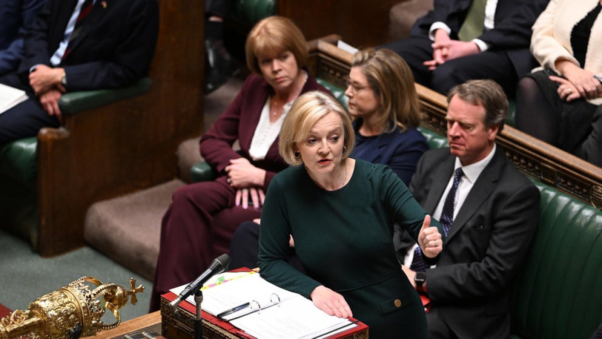 Truss durant la compareixença ahir a la Cambra dels Comuns.