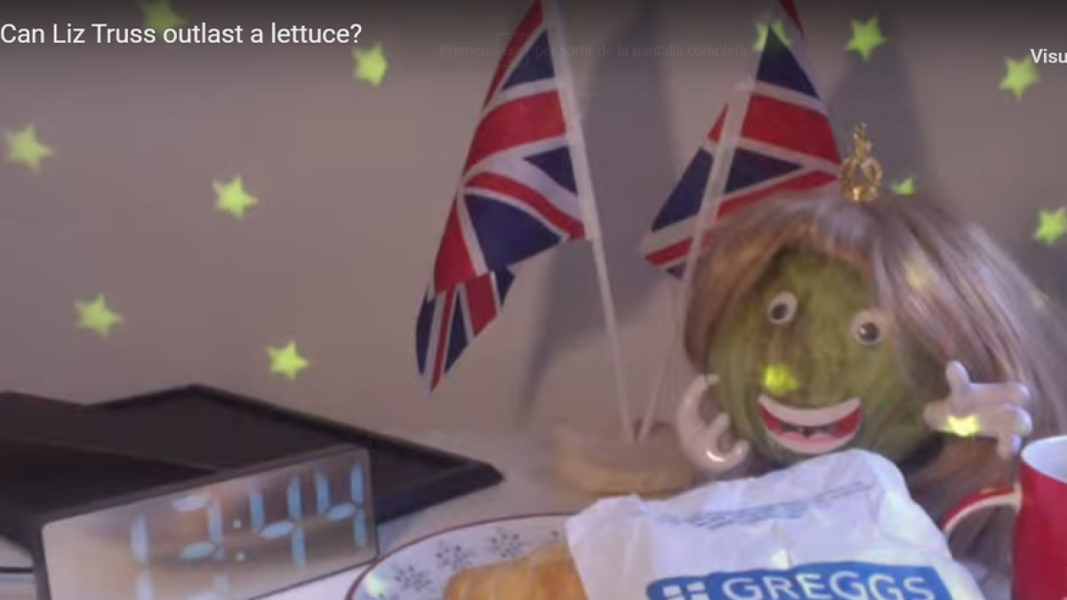 L'enciam guanya Liz Truss: el vídeo en directe d'un diari britànic que s'ha fet viral