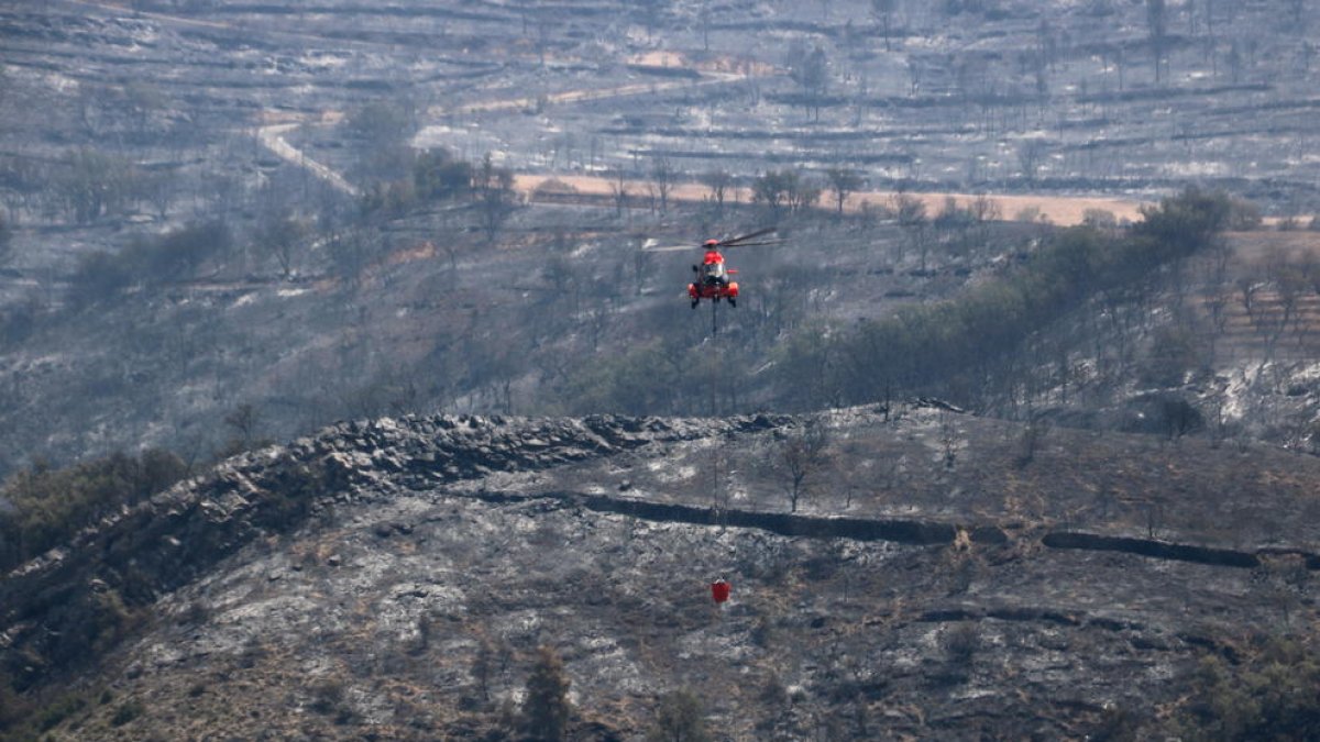 El alcalde de Alòs de Balaguer pide más coordinación para hacer frente al incendio de Baldomar