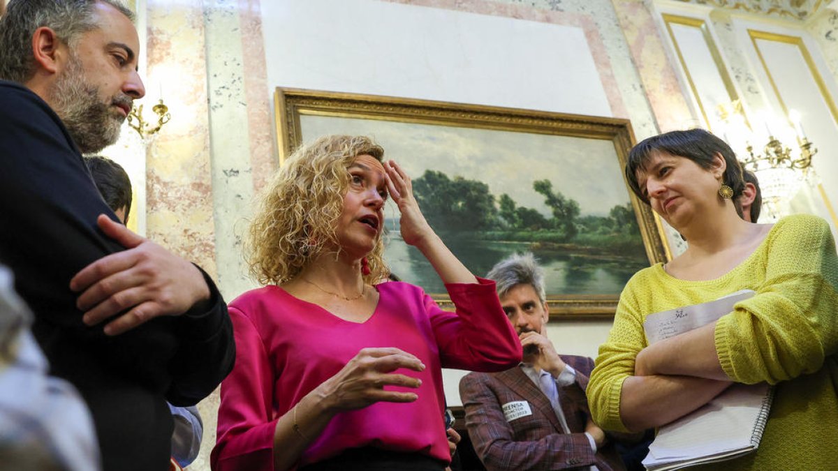 La presidenta del Congrés, Meritxell Batet, va anunciar ahir la data de la moció de censura de Vox.