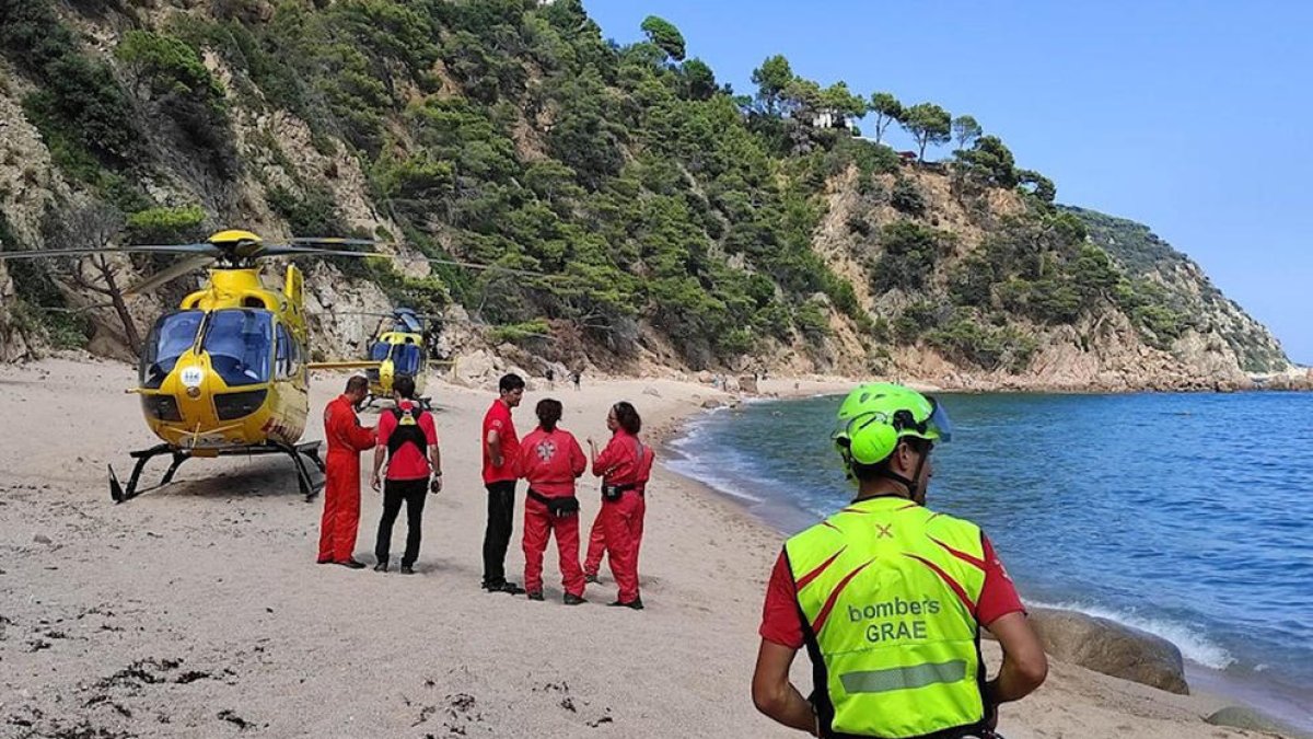Mor un home de 64 anys en caure des d'un accés a la Cala del Senyor Ramon de Santa Cristina d'Aro