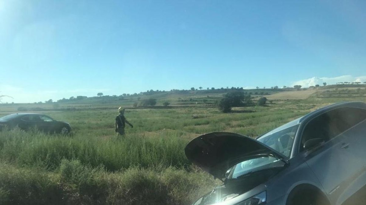 Imatge de l'accident als Plans de Sió.