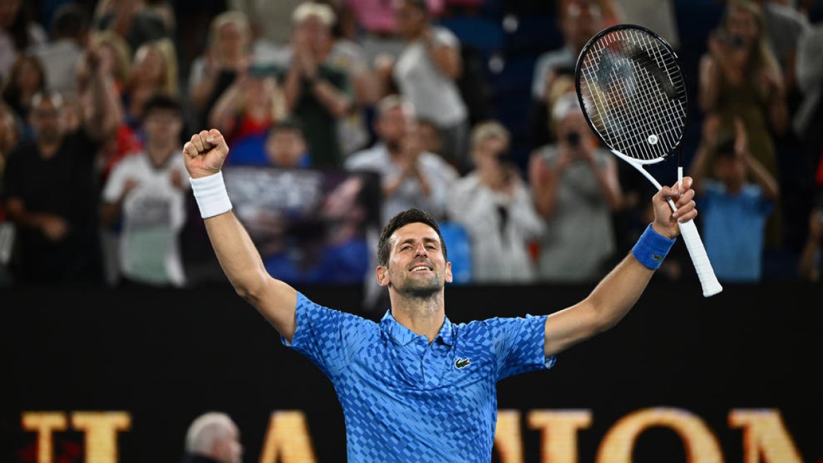 Djokovic, ayer tras superar a Roberto Carballés.