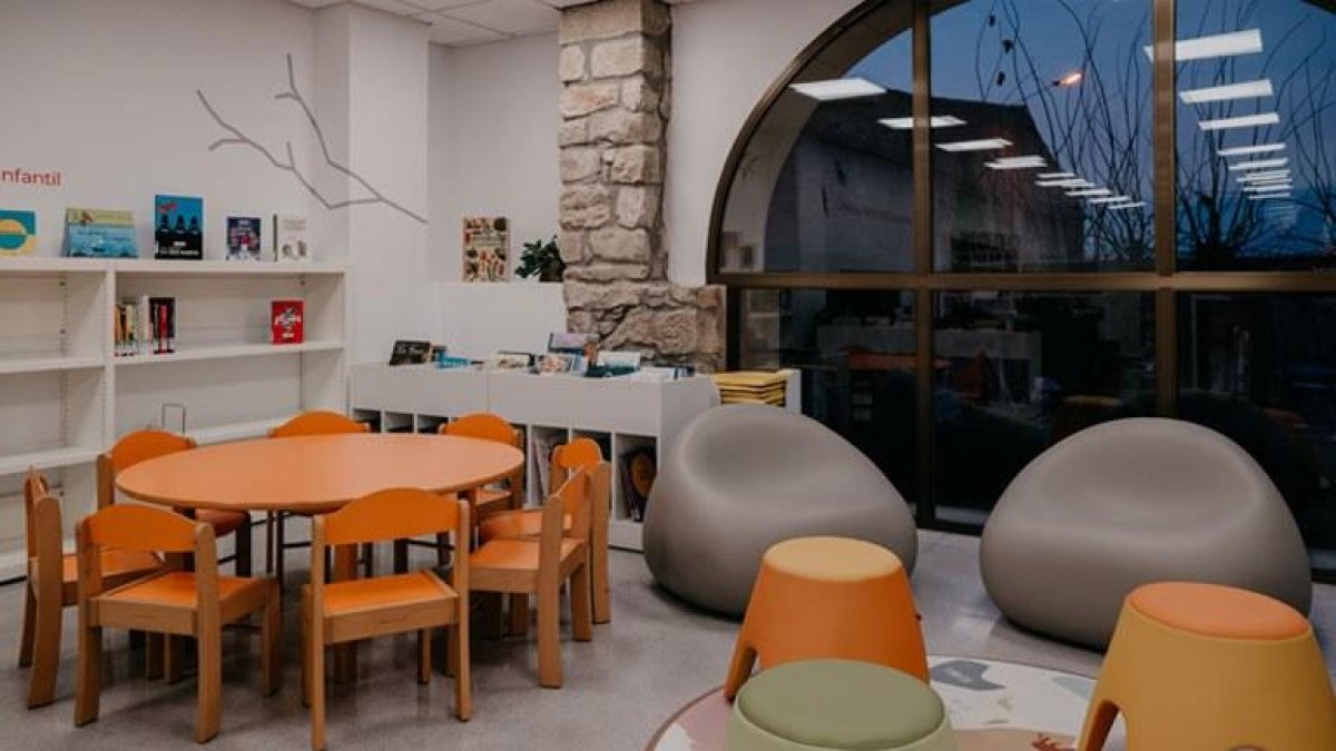 Una de las nuevas salas de la biblioteca.