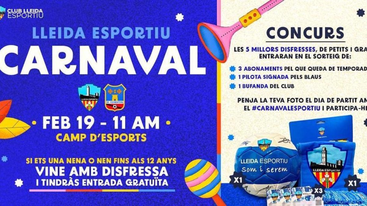 Cartell del concurs que farà el Lleida Esportiu