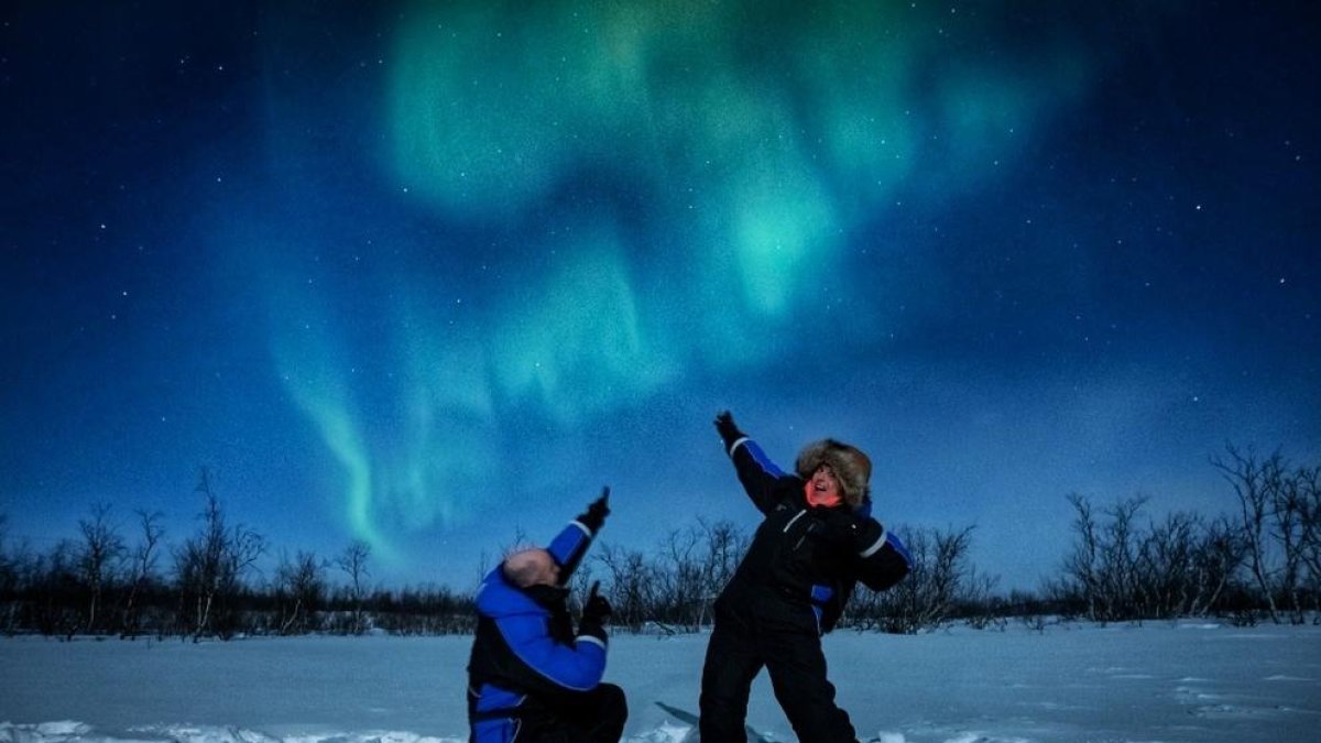 Aurores boreals a Tromso (Noruega).