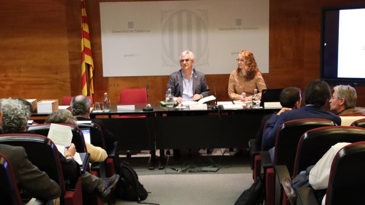 El pleno de ayer del Consell Escolar de Catalunya.