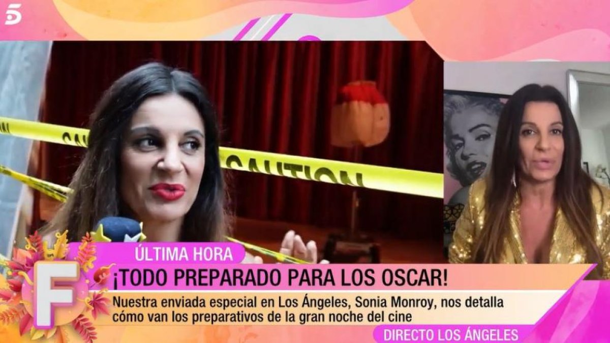 Ahí la tienen, Sonia a pie de Oscar.