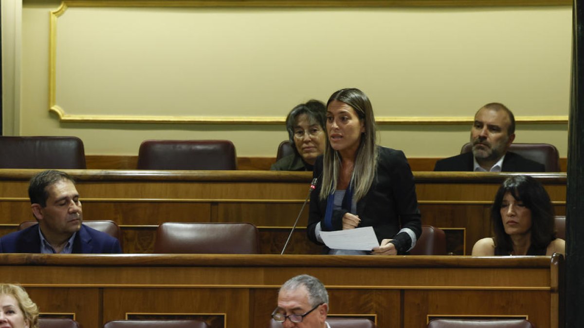 La portavoz de Junts en el Congreso, Míriam Nogueras, ayer.