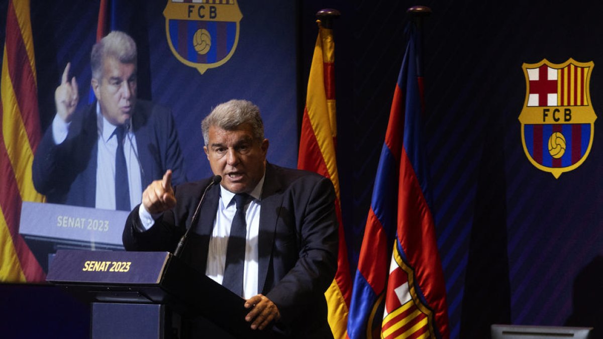 El presidente Joan Laporta, en una imagen de esta semana.