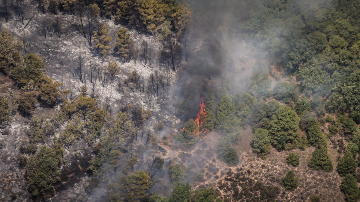 Una vista de l'incendi de Peramola.