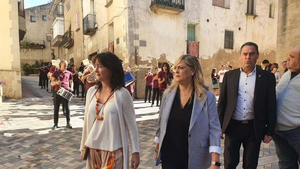 La consellera Violant Cervera, ahir a l’Albi.