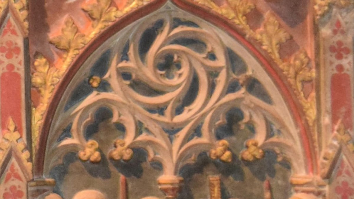 Imatge del retaule gòtic de Cubells ja restaurat.