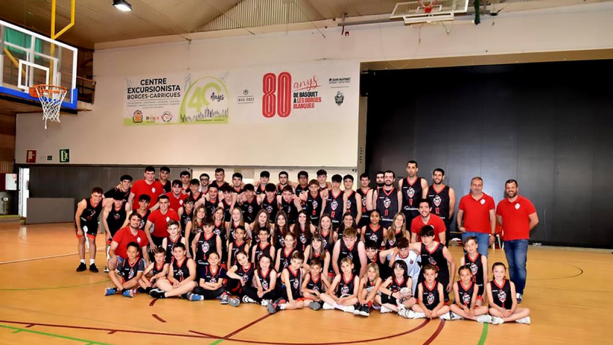 Jugadors de l’actual temporada dels diferents equips del CB Borges Garrigues.