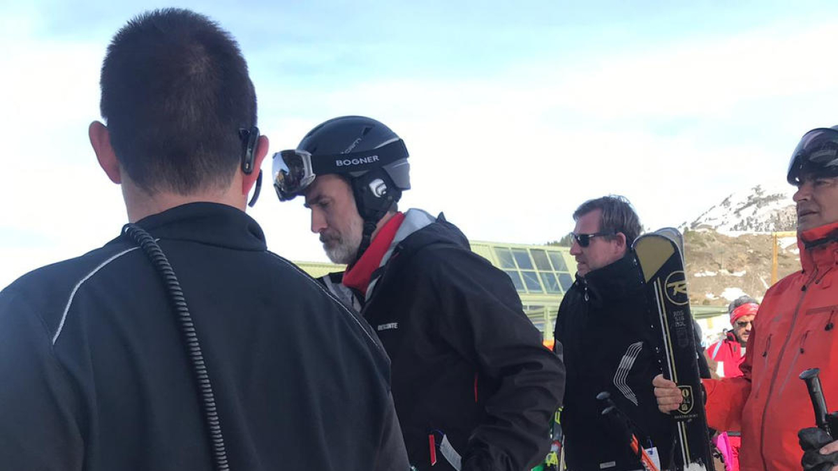 Felipe VI en su última visita a las pistas de Baqueira en 2019.