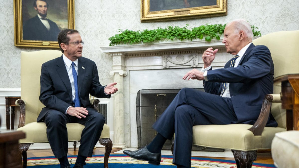 Trobada dels presidents d’Israel i els EUA a Washington.