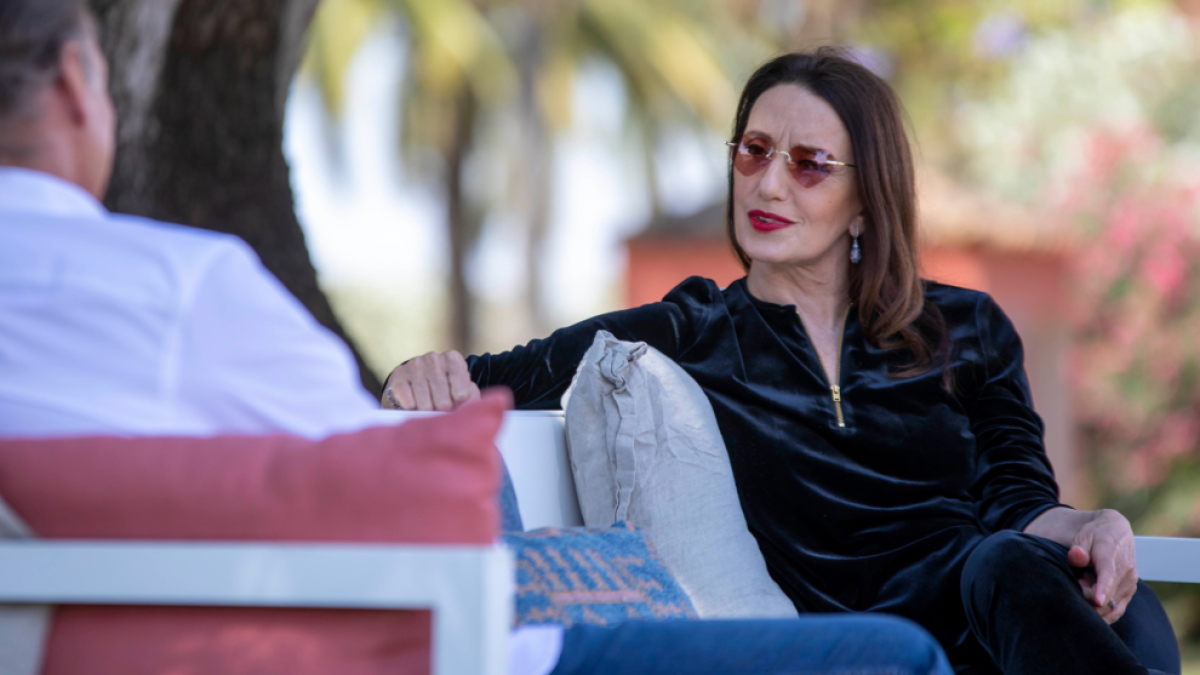 Luz Casal, con Bertín Osborne.