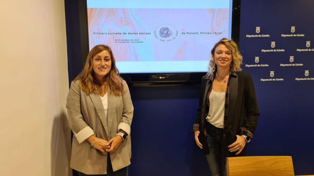 Helena Martínez i Elisabet Lizaso, alcaldessa de Camarasa.