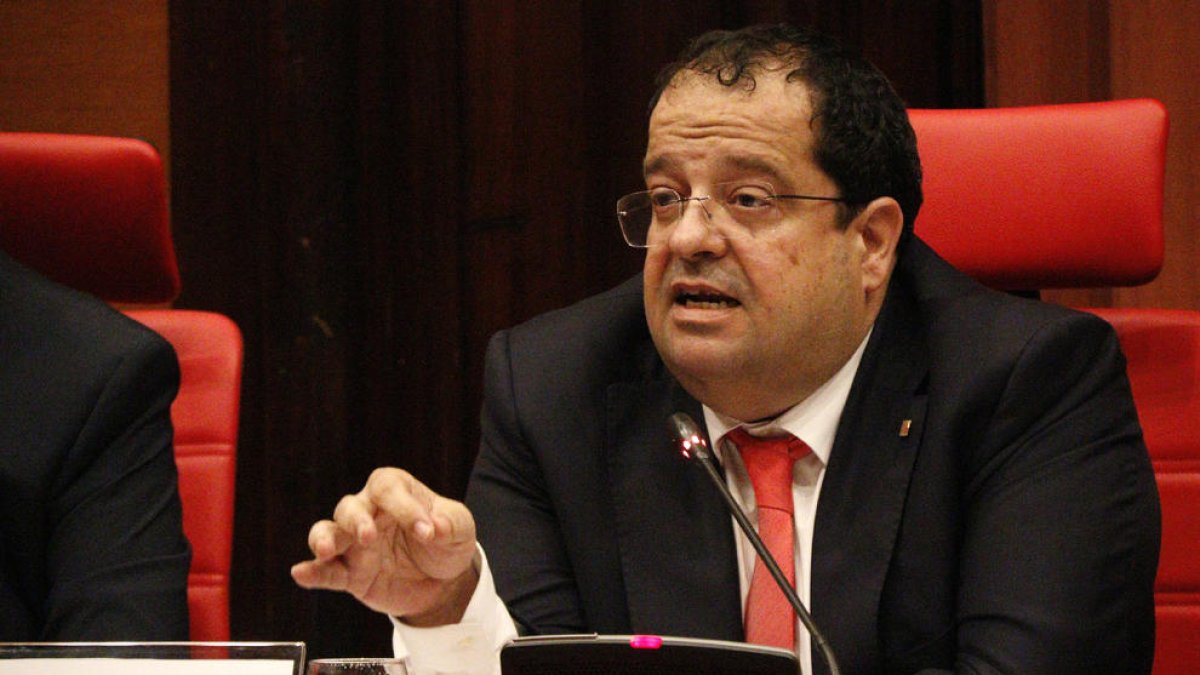 Joan Ignasi Elena, ahir durant la comissió d’Interior al Parlament.