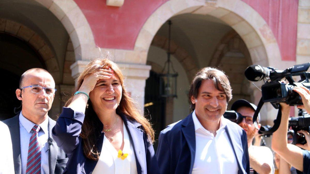 Laura Borràs y Francesc de Dalmases, juntos el 28 de julio.