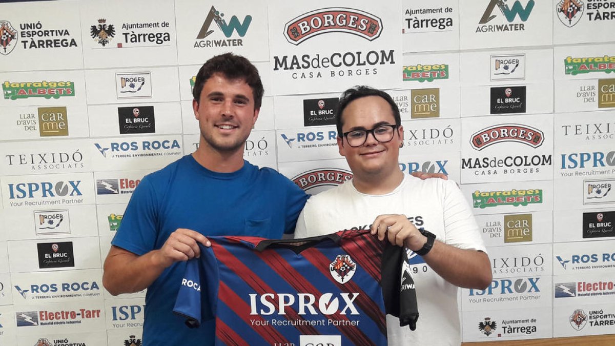 Adrià Martínez i el vicepresident Ricard Lombardo.