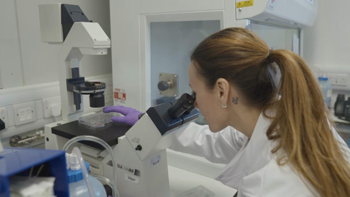 Fotografía de archivo de una investigadora