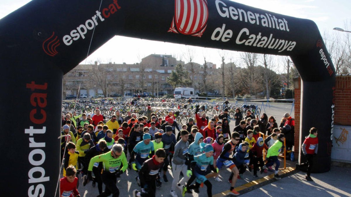 Moment de la sortida de la prova a Alpicat.